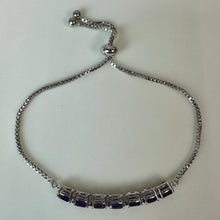 Load image into Gallery viewer, Sterling Amethyst Adjustable Slide Bracelet
