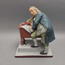 Load image into Gallery viewer, Gorham / Norman Rockwell Figurine - Benjamin Franklin; "Independence" (7x5.25x3.5) (As-Is)
