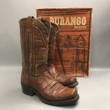 Load image into Gallery viewer, Durango Cowboy Boots Mens Brown Leather Distressed Western Pull On (9)
