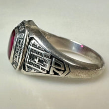 Load image into Gallery viewer, Vintage OTHS Sterling Ruby Class Ring sz 8
