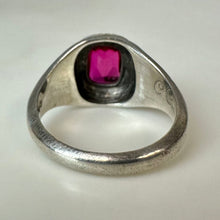 Load image into Gallery viewer, Vintage OTHS Sterling Ruby Class Ring sz 8
