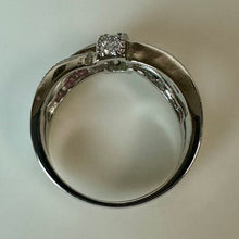 Load image into Gallery viewer, Sterling Simulated Pink &amp; White Topaz Ring sz 11
