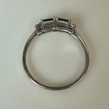 Load image into Gallery viewer, Sterling London Blue &amp; White Topaz Ring sz 10.25

