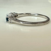 Load image into Gallery viewer, Sterling London Blue &amp; White Topaz Ring sz 10.25
