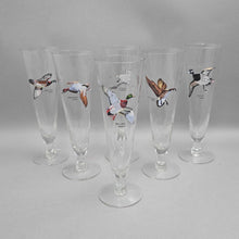 Load image into Gallery viewer, Set of 6 David Maass Duck Pilsner Glasses (~8.75")
