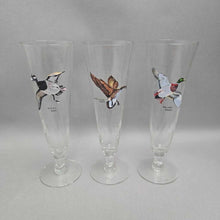 Load image into Gallery viewer, Set of 6 David Maass Duck Pilsner Glasses (~8.75")
