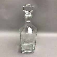 Load image into Gallery viewer, Etched Remington Country Logo On Clear Glass Decanter (10.5")
