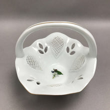 Load image into Gallery viewer, Romania Mogo Hand-Painted Floral Porcelain Basket (6.5x5x5.5)
