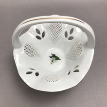 Load image into Gallery viewer, Romania Mogo Hand-Painted Floral Porcelain Basket (6.5x5x5.5)
