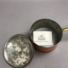 Load image into Gallery viewer, Vintage Copral Copper Sauce Pan &amp; Lid With Brass Handle (6")
