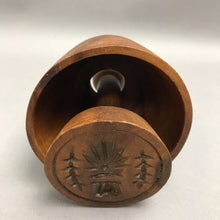 Load image into Gallery viewer, Vintage Hand-Crafted Wooden Butter Mold Press (6")

