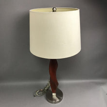 Load image into Gallery viewer, Spiral Walnut Lamp w/Metal Base (29" Tall)

