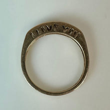 Load image into Gallery viewer, 10K Gold Pave Diamond I Love You Ring sz 6.75 (1.9g)
