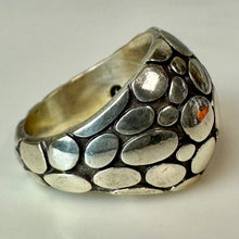 Load image into Gallery viewer, Brighton Silver Plated Pebble Domed Cocktail Ring sz 10
