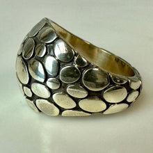 Load image into Gallery viewer, Brighton Silver Plated Pebble Domed Cocktail Ring sz 10
