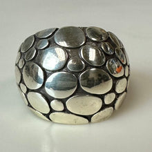 Load image into Gallery viewer, Brighton Silver Plated Pebble Domed Cocktail Ring sz 10
