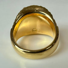 Load image into Gallery viewer, 14K Gold Milor Resin Core Textured Statement Ring sz 9 (3.4g)

