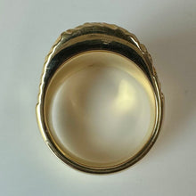Load image into Gallery viewer, 14K Gold Milor Resin Core Textured Statement Ring sz 9 (3.4g)
