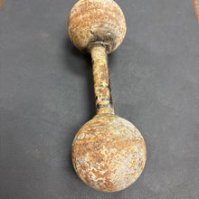 Load image into Gallery viewer, Vintage Cast Iron Dumbbell Hand Weight Strong Man 20Lb
