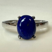 Load image into Gallery viewer, Sterling Lapis Lazuli Ring sz 8
