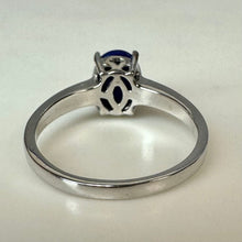 Load image into Gallery viewer, Sterling Lapis Lazuli Ring sz 8
