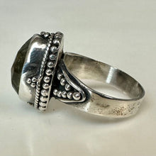 Load image into Gallery viewer, Sterling Faceted Labradorite Ring sz 6
