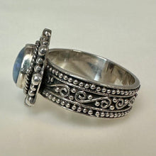 Load image into Gallery viewer, Sterling Blue Opal Ring sz 6
