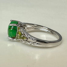 Load image into Gallery viewer, Sterling Green Turquoise Peridot Ring sz 7
