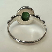 Load image into Gallery viewer, Sterling Green Turquoise Ring sz 8

