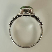 Load image into Gallery viewer, Sterling Green Turquoise Ring sz 8
