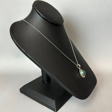 Load image into Gallery viewer, Sterling Turquoise Pendant on 17" Chain (1")

