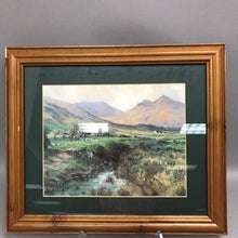 Load image into Gallery viewer, Framed Landscape Watercolor Print (13x15)(As Is)
