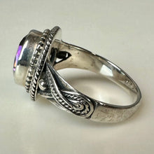 Load image into Gallery viewer, Sterling Rainbow Topaz Ring sz 8
