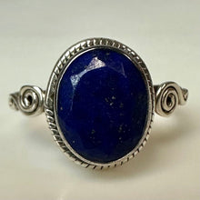 Load image into Gallery viewer, Sterling Lapis Lazuli Ring sz 8
