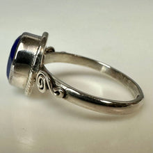 Load image into Gallery viewer, Sterling Lapis Lazuli Ring sz 8
