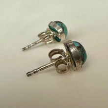 Load image into Gallery viewer, Sterling Turquoise Stud Earrings (0.25")
