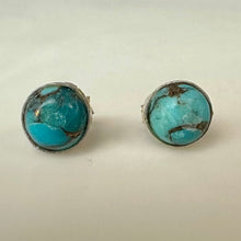 Load image into Gallery viewer, Sterling Turquoise Stud Earrings (0.25")
