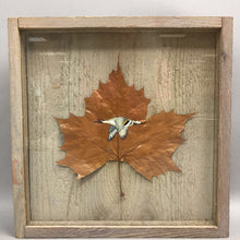 Load image into Gallery viewer, Framed Hand Painted Duck On Leaf (12x12)
