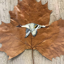 Load image into Gallery viewer, Framed Hand Painted Duck On Leaf (12x12)
