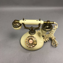 Load image into Gallery viewer, Vintage Dong Jun Cream Yellow French Style Rotary Telephone Made In Korea (6")
