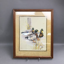 Load image into Gallery viewer, Framed Anni Moller Print - Mallard Ducks (21x17.5)
