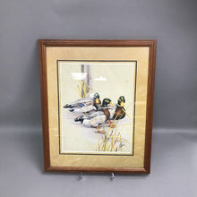 Load image into Gallery viewer, Framed Anni Moller Print - Mallard Ducks (21x17.5)
