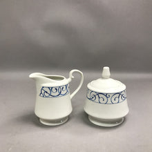 Load image into Gallery viewer, Royal Majestic Vienna Blue Cream Pitcher &amp; Sugar Bow (5x9x4)
