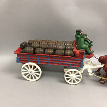 Load image into Gallery viewer, Vintage Cast Iron Clydesdale 8-Horse Beer Wagon (6x32x4)
