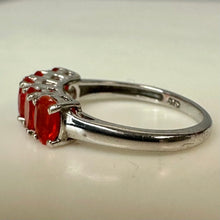 Load image into Gallery viewer, Sterling Mexican Fire Opal Ring sz 5
