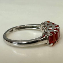 Load image into Gallery viewer, Sterling Mexican Fire Opal Ring sz 5
