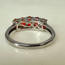 Load image into Gallery viewer, Sterling Mexican Fire Opal Ring sz 5
