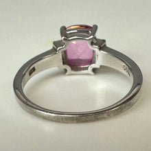 Load image into Gallery viewer, Sterling Pink &amp; White Topaz Ring sz 8

