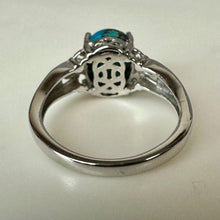 Load image into Gallery viewer, Sterling Turquoise Blue Topaz Ring sz 8
