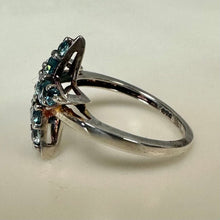 Load image into Gallery viewer, Sterling Blue Topaz Star Ring sz 5
